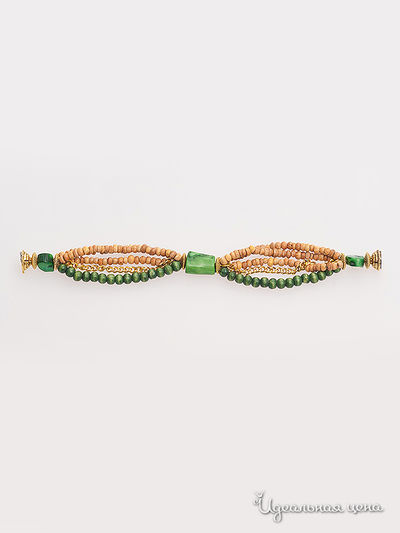 Браслет Le Coffre, цвет песочный, зеленый