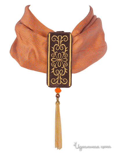 Шарф Le Coffre, цвет бежевый, оранжевый