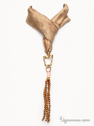 Шарф Le Coffre, цвет бежевый, золотистый