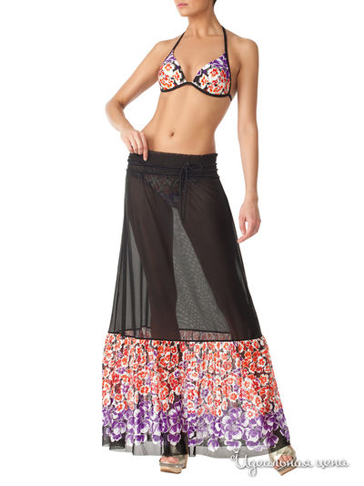 Юбка пляжная Charmante, цвет черный, фиолетовый