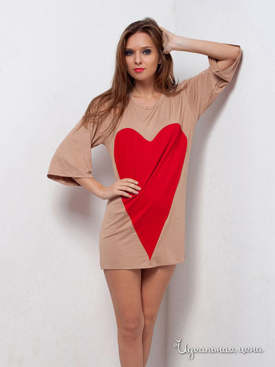 Платье Vika Smolyanitskaya, цвет бежевое