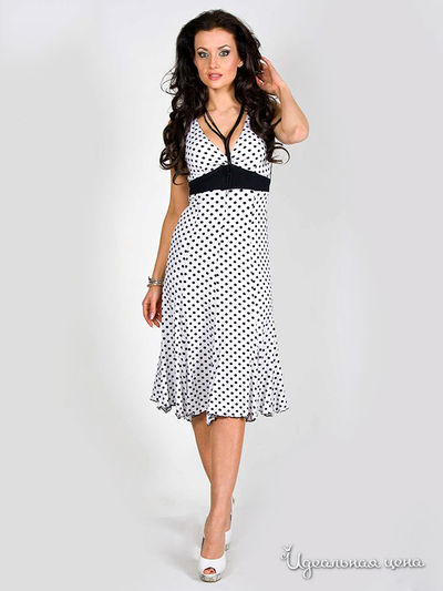 Платье La Cafe, цвет белый, черный