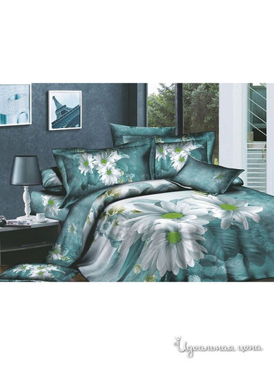 Комплект постельного белья евро Kazanov.A., цвет голубой, белый