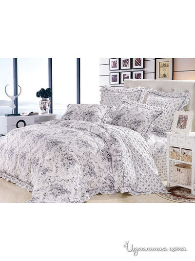 Комплект постельного белья 1.5-спальный Kazanov.A., цвет белый, серый