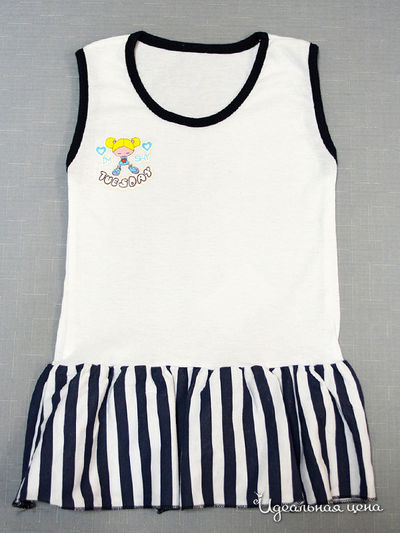 Платье Figaro, цвет белый, темно-синий