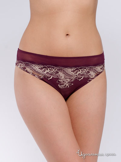 Трусы Cotton Club, цвет бордовые,  кремовый