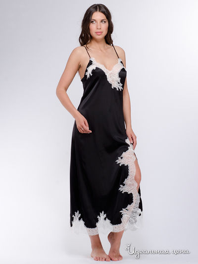 Сорочка Cotton Club, цвет черная, шампань