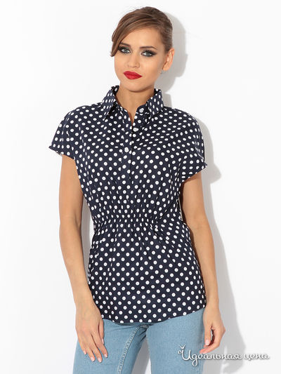 Блуза Tutto Bene, цвет синий, белый