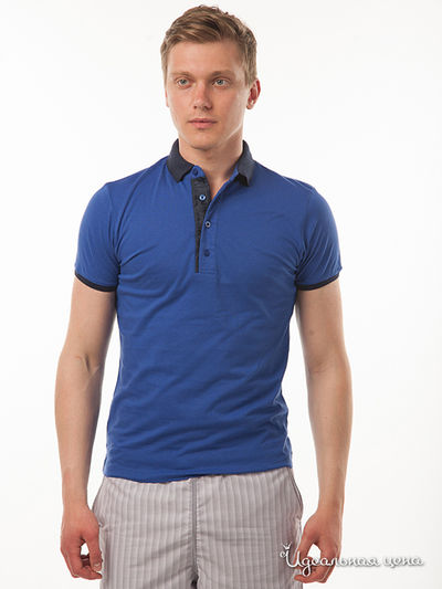 Поло Dirk Bikkembergs, цвет светло-синее