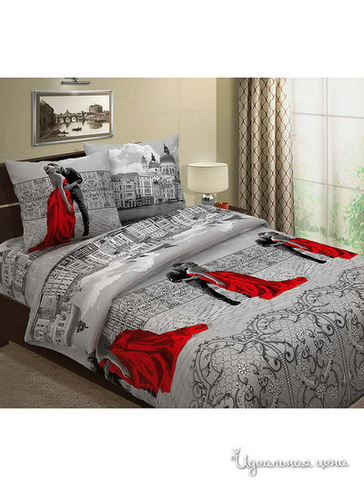 Комплект постельного белья евро Традиция Текстиля, цвет мультиколор