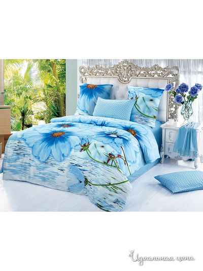 Комплект постельного белья 2-х спальный с европростыней 3D Традиция Текстиля, цвет мультиколор