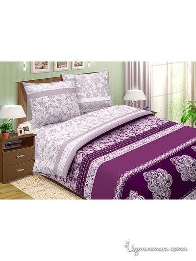 Комплект постельного белья 1,5-спальный Традиция Текстиля, цвет сиреневый