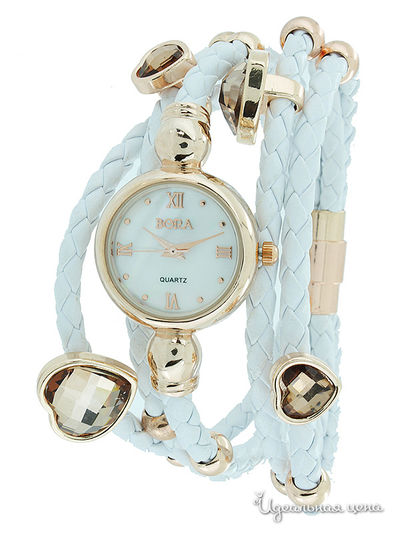 Часы наручные Bora, цвет белый, коричневый