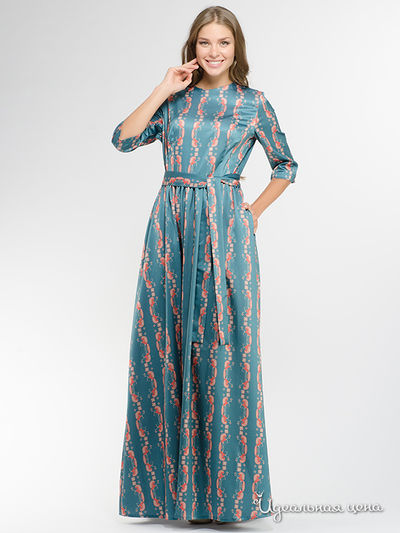 Платье Анна Чапман, цвет бирюзовое