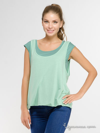 Футболка Анна Чапман, цвет мятная, зеленая