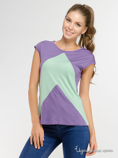 Футболка Анна Чапман, цвет сиреневая, зеленая