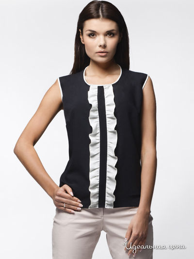 Блуза Awama, цвет черный, белый