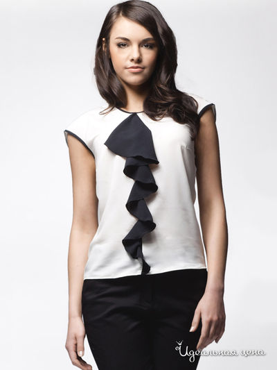 Блуза Awama, цвет белый, черный