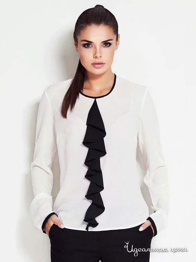 Блуза Awama, цвет белый, черный