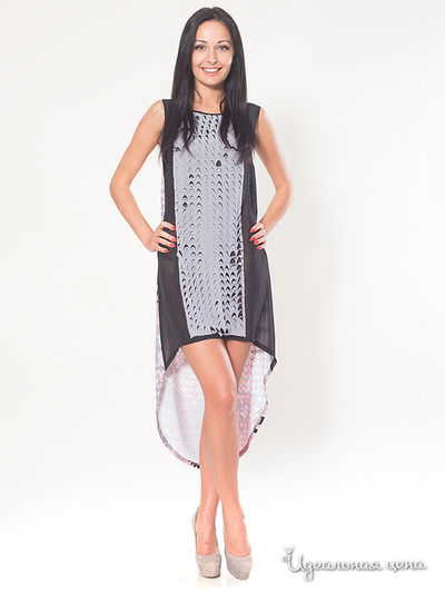 Платье M.A.K.K.O., цвет серый, розовый