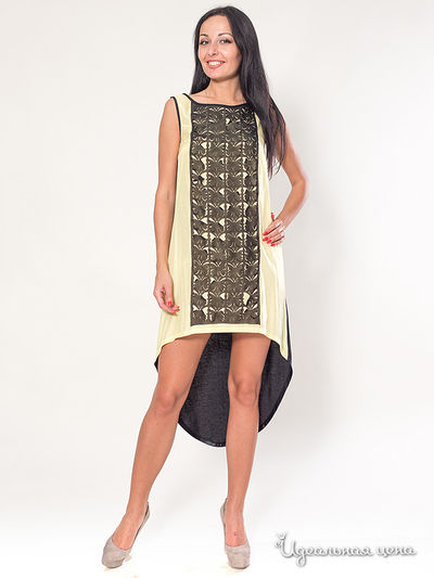 Платье M.A.K.K.O., цвет желтый, черный