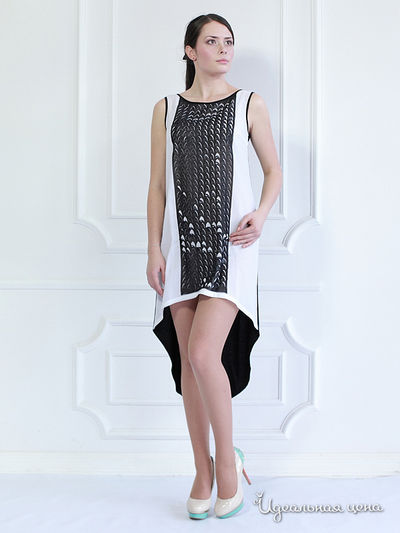 Платье M.A.K.K.O., цвет черный, белый