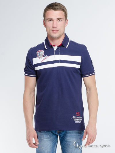 Поло M. Conte, цвет синий, белый