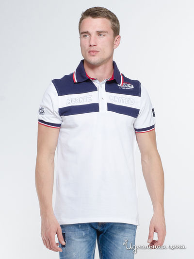 Поло M. Conte, цвет белый, синий