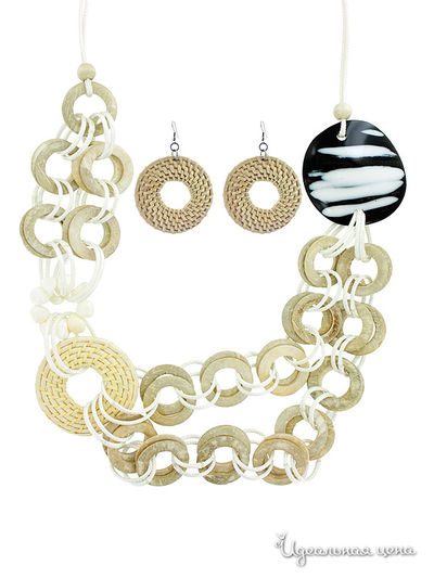 Комплект: колье и серьги Taya, цвет Cream