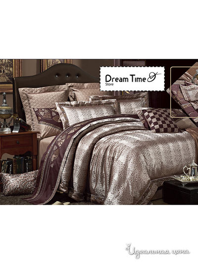 Комплект постельного белья евро Dream time store, мультиколор