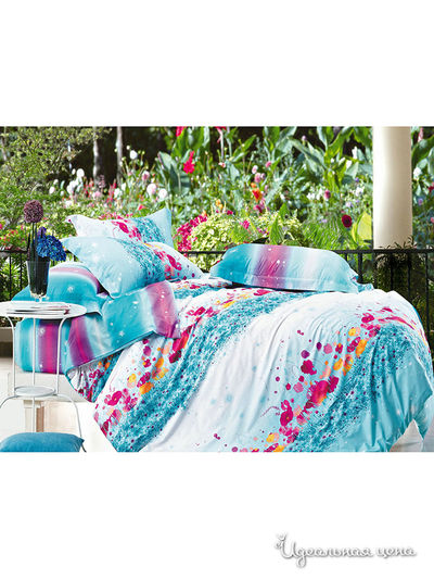 Комплект постельного белья евро Dream Time Store, цвет мультиколор