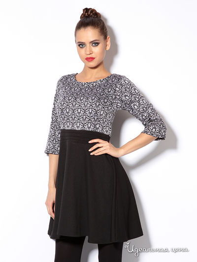 Платье L.A.V. Fashion, цвет черный, белый