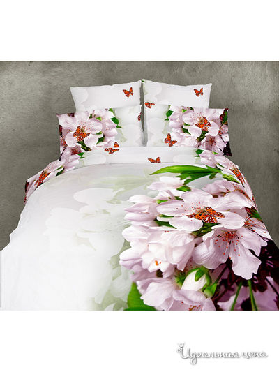 Комплект постельного белья Евро Famille, цвет мультиколор