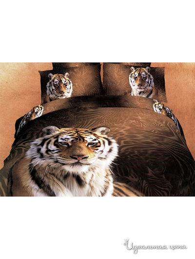 Комплект постельного белья Евро Famille, цвет мультиколор