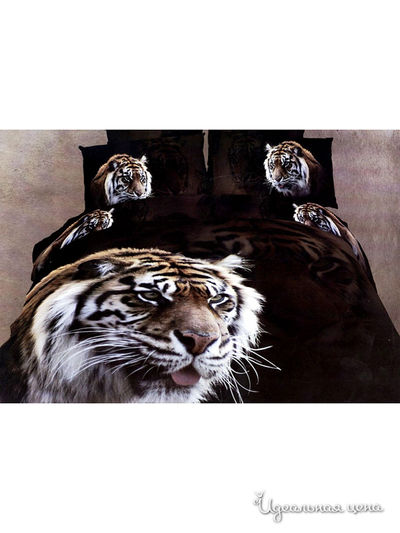 Комплект постельного белья Евро Famille, цвет мультиколор