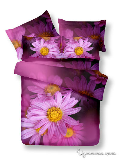 Комплект постельного белья Евро Famille, цвет мультиколор