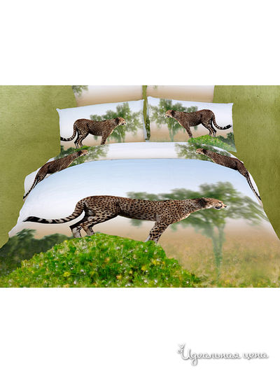 Комплект постельного белья Евро Famille, цвет мультиколор