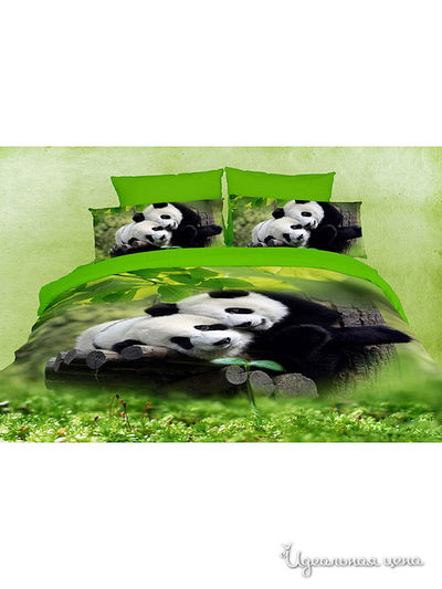 Комплект постельного белья Евро Famille, цвет мультиколор