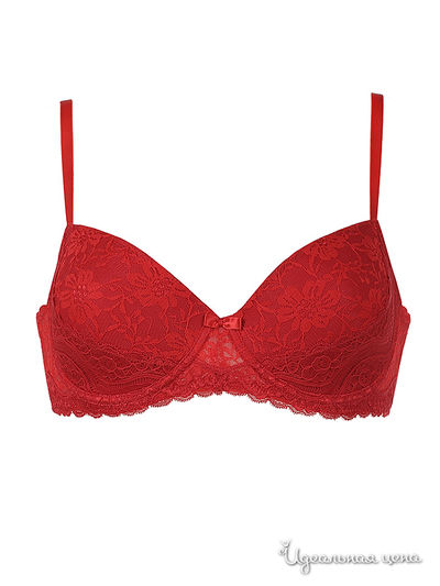 Бюстгальтер балконет Tenerezza, цвет красный