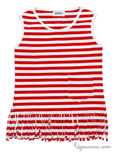 Майка Cookie, цвет красный, белый