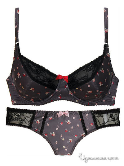 Трусы-брифы Primavera, цвет черный, серый, красный