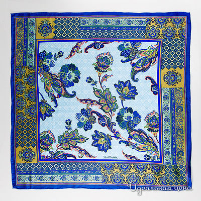 Платок Renato Balestra, цвет цвет сапфировый / желтый