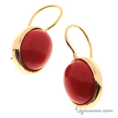 Серьги Migura, цвет золотой, красный