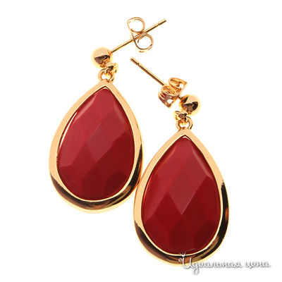 Серьги Migura, цвет золотой, красный