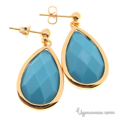 Серьги Migura, цвет золотой, бирюзовый