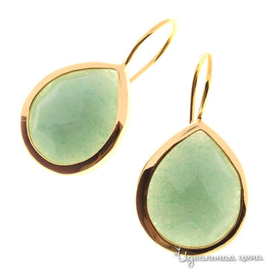 Серьги Migura, цвет золотой, светло-зеленый