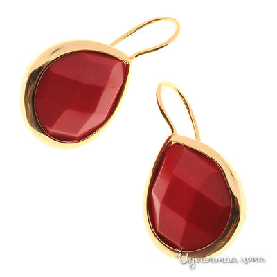 Серьги Migura, цвет золотой, красный