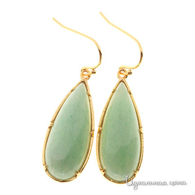 Серьги Migura, цвет золотой, светло-зеленый