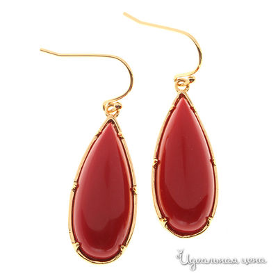 Серьги Migura, цвет золотой, красный