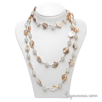 Бусы Migura, цвет серый, белый